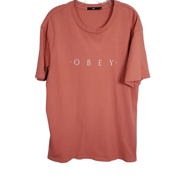 Obey Size L Shirt Tee T-Shirt Pullover Short Sleeve Graphic Logo Tag 100% Cotton - Picture 2 of 7